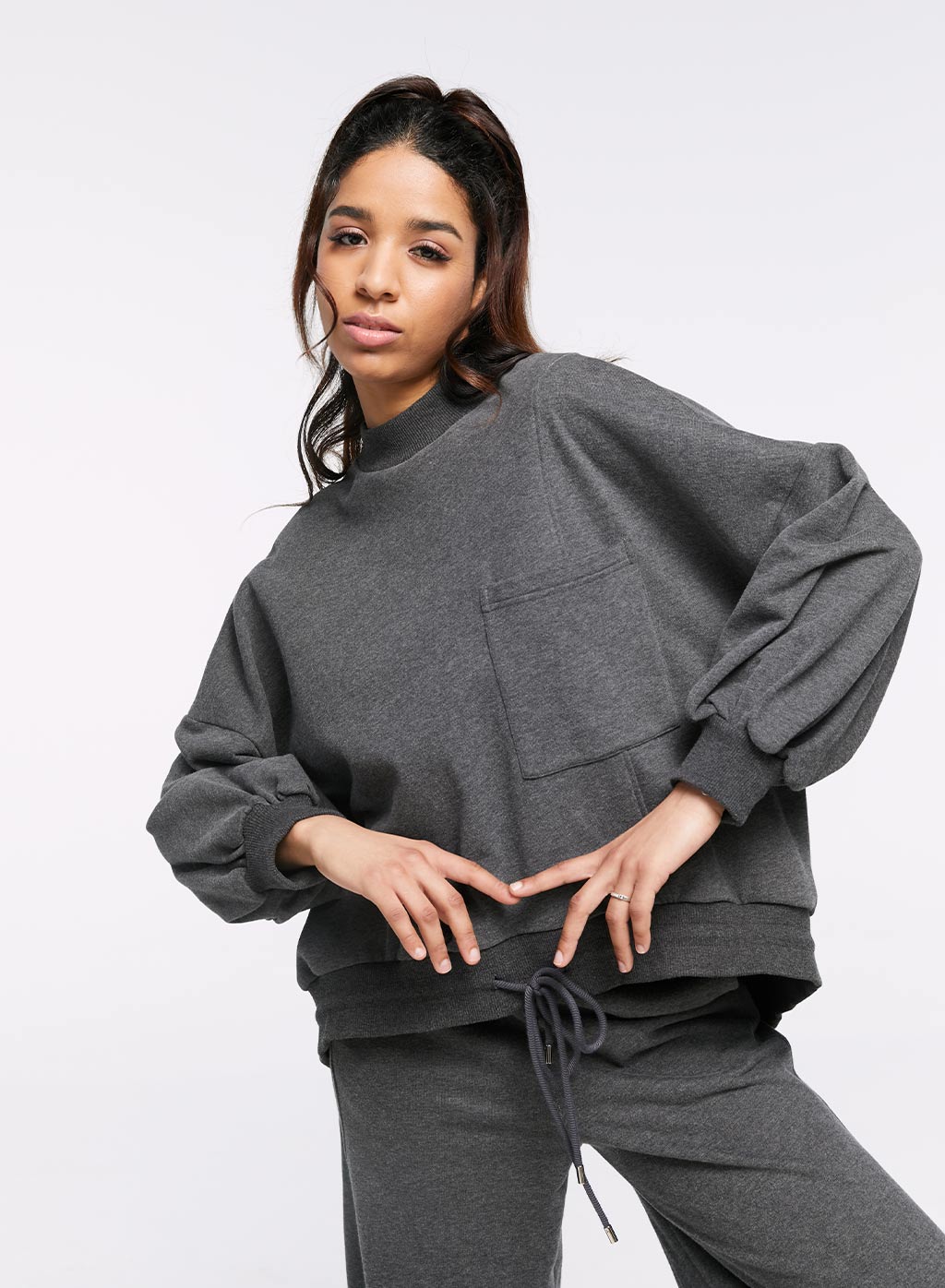 Cloud Sleeve Loose Sweatshirt