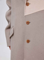 Color Block Cashmere Coat
