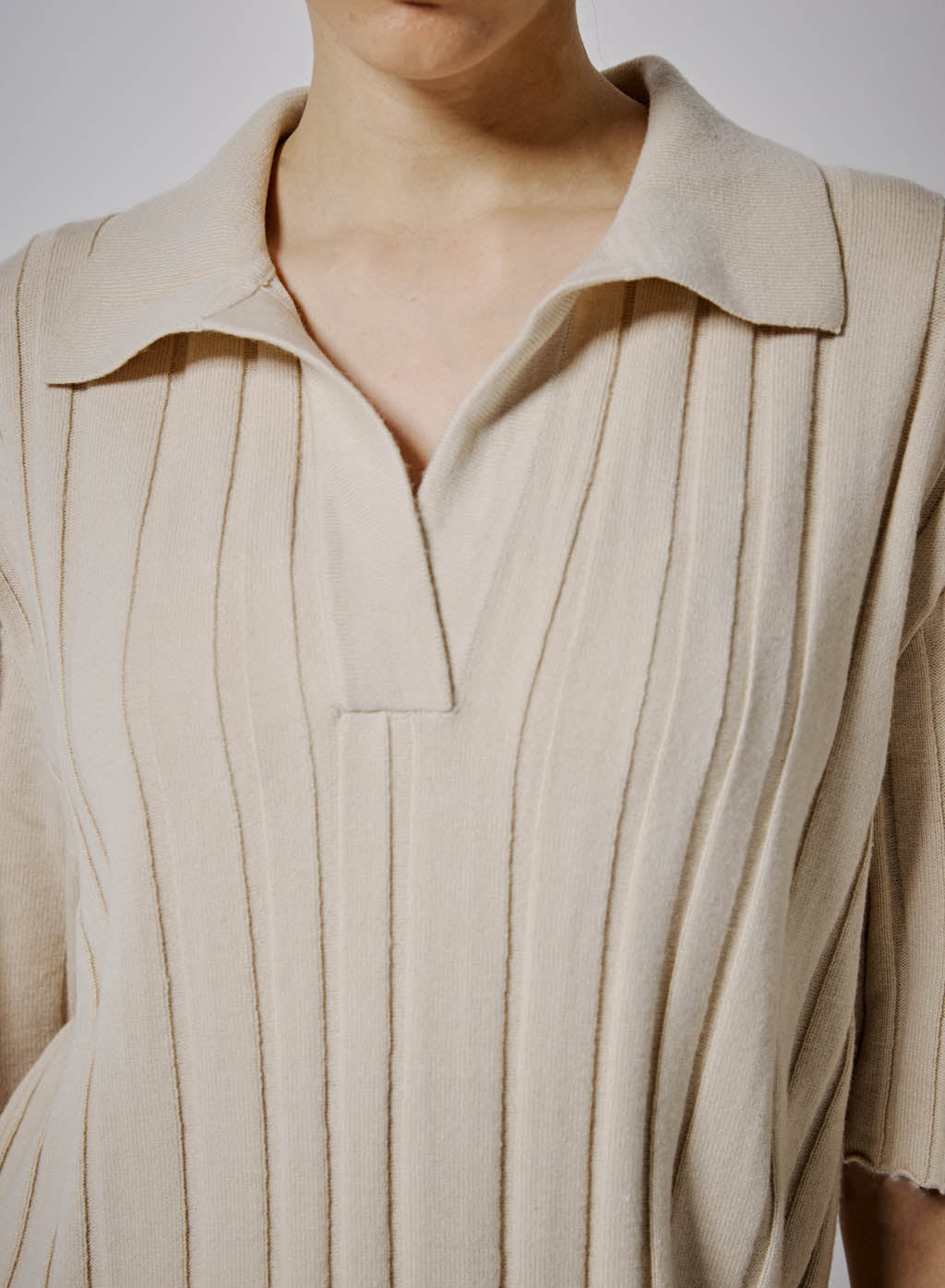 Cove Lapel Wool Dress