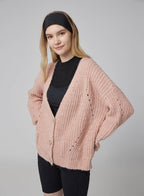 V Neck Buttoned Sweater Cardigan