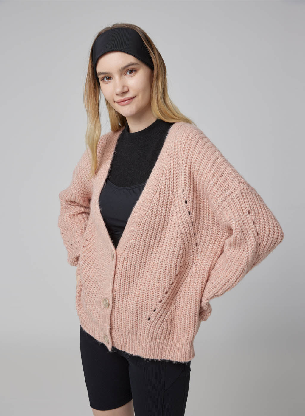 V Neck Buttoned Sweater Cardigan