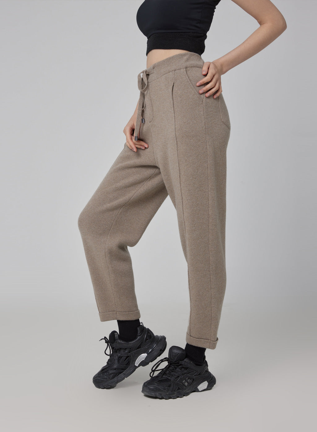 Drawstring Cashmere Pants