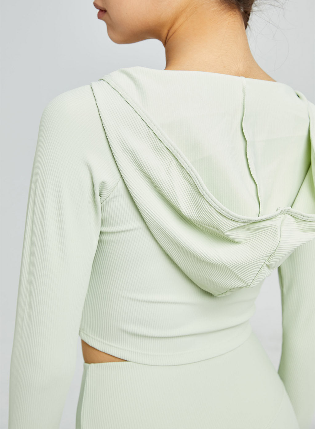 Arise Ribbed Back-hood Yoga Top