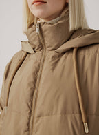 Haute Back Hood Duck Down Puffer