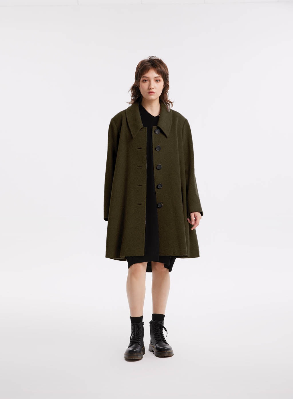 Cape Mid-length Cashmere Coat