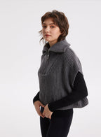 Bat-sleeve Wool Sweater