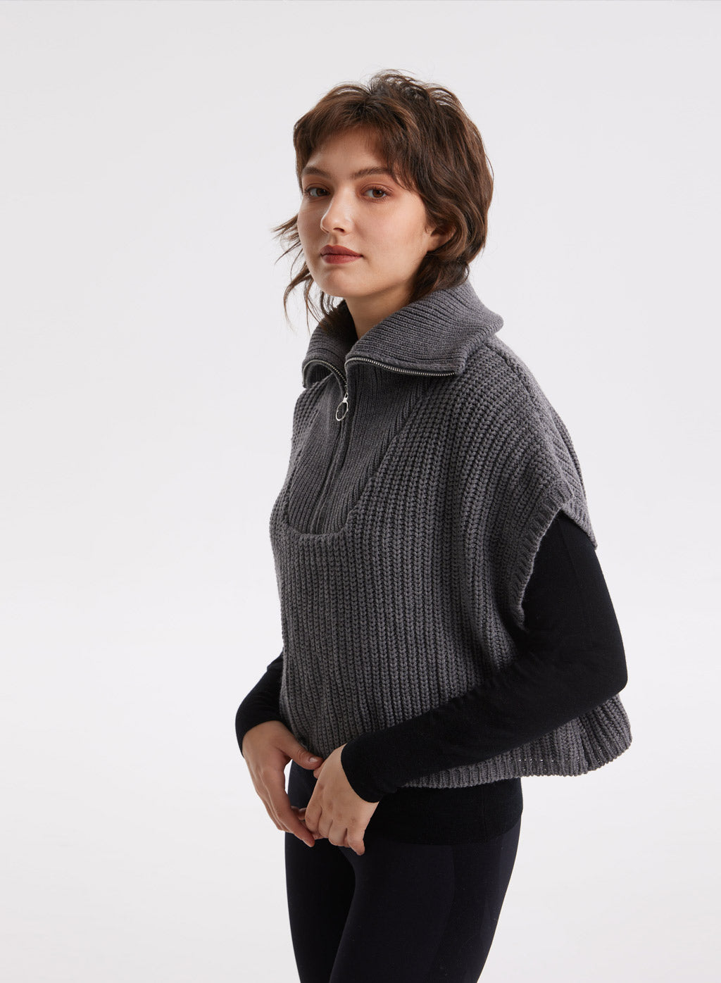 Bat-sleeve Wool Sweater