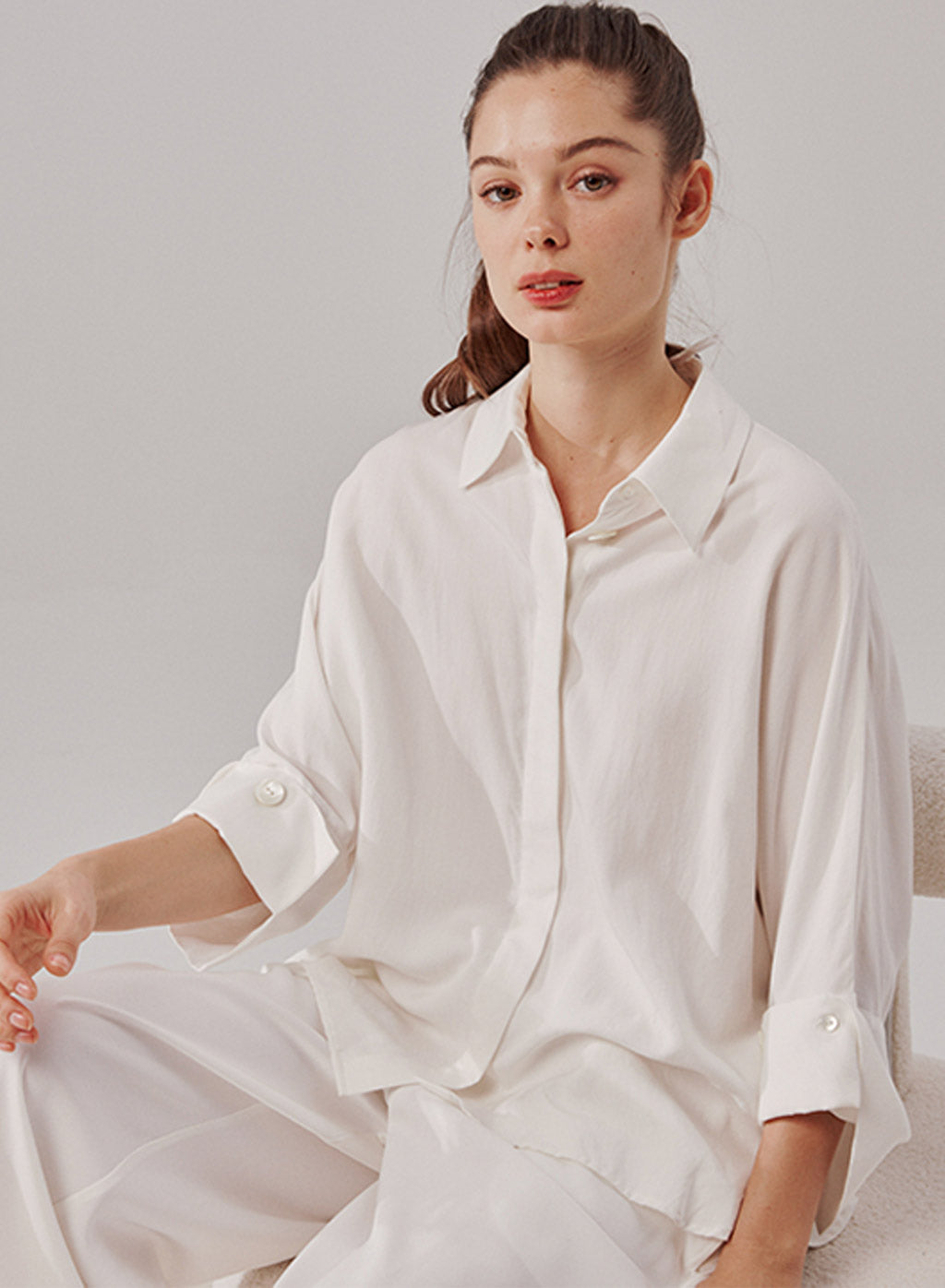 Classic Short-sleeved Button Shirt