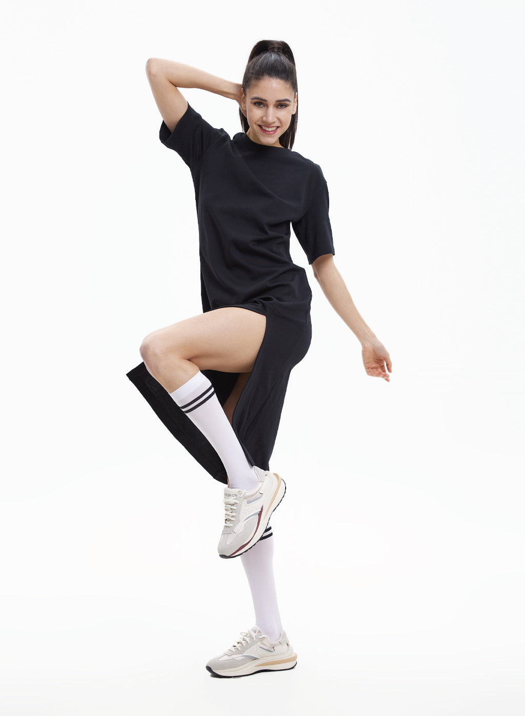 Austin Side Slit T-shirt Dress