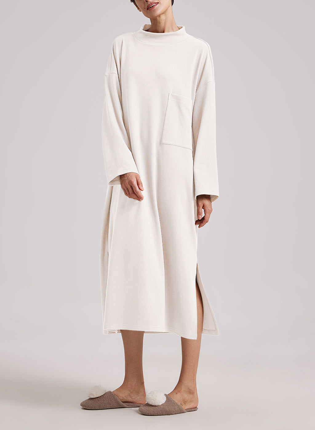 Comfy Drop Shoulder Long Dress