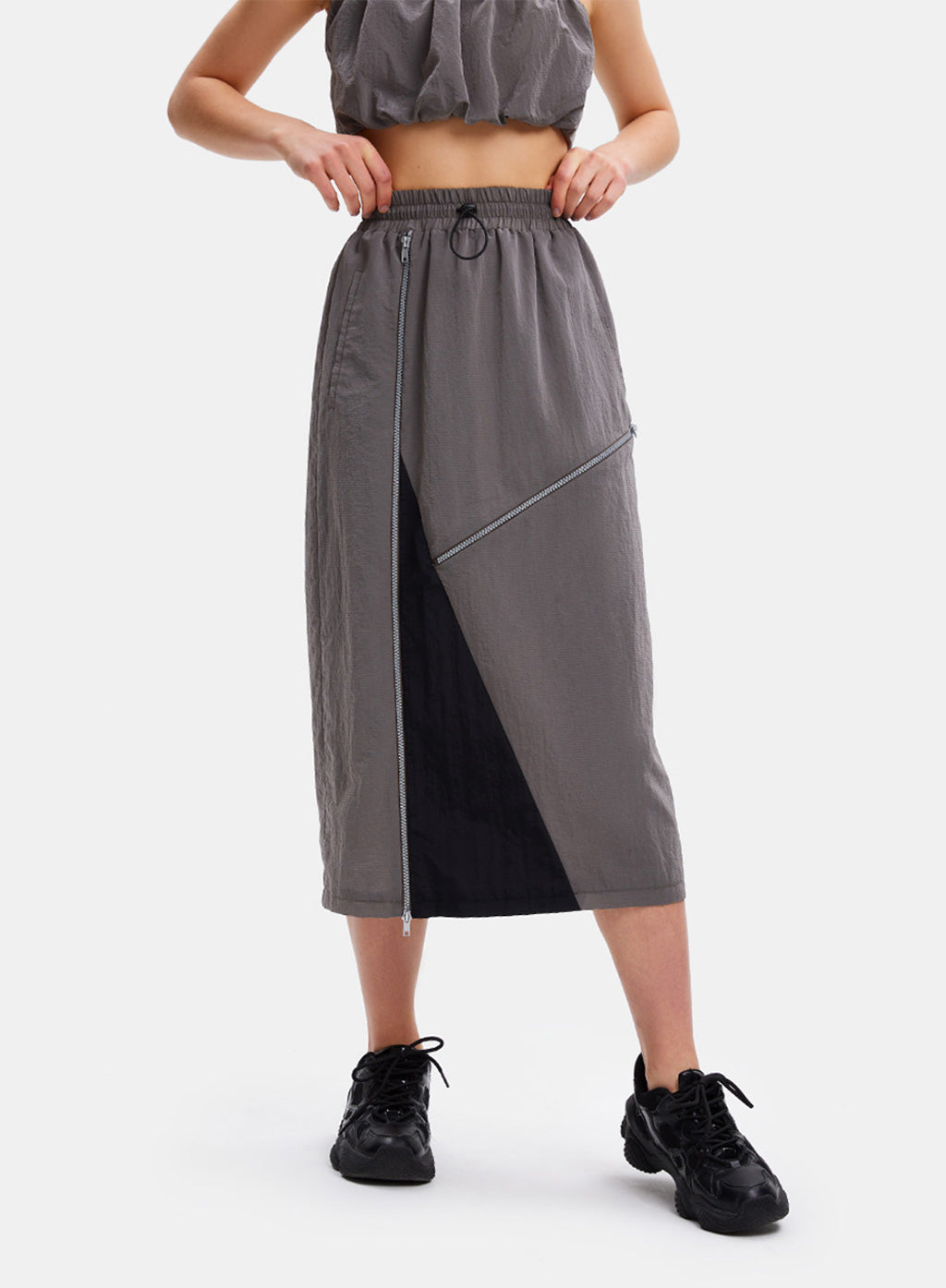 Agent Woven High-rise Skirt