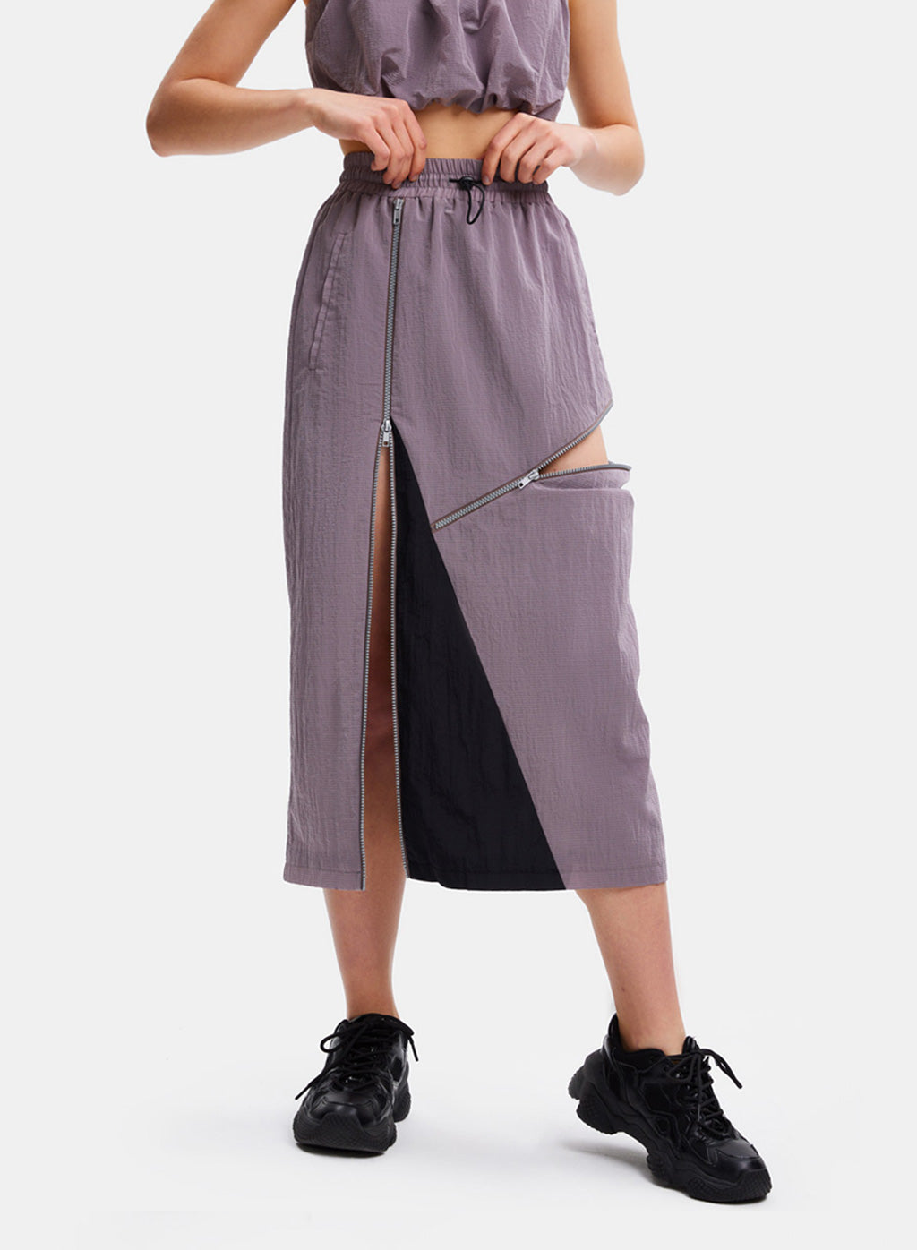 Agent Woven High-rise Skirt