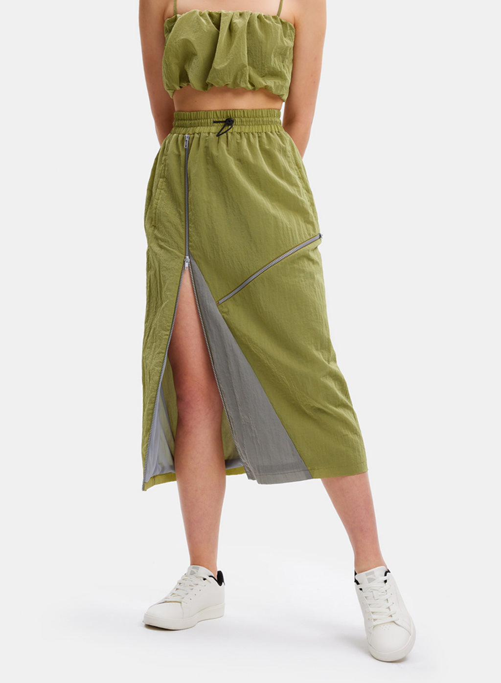 Agent Woven High-rise Skirt