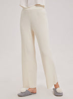 Amiable Rib-Knit Cashmere Pants