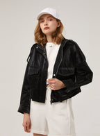 Ardmore Cropped Faux Leather Jacket