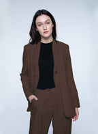 Basic Collarless Blazer