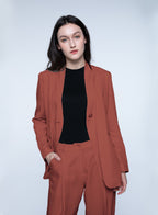 Basic Collarless Blazer