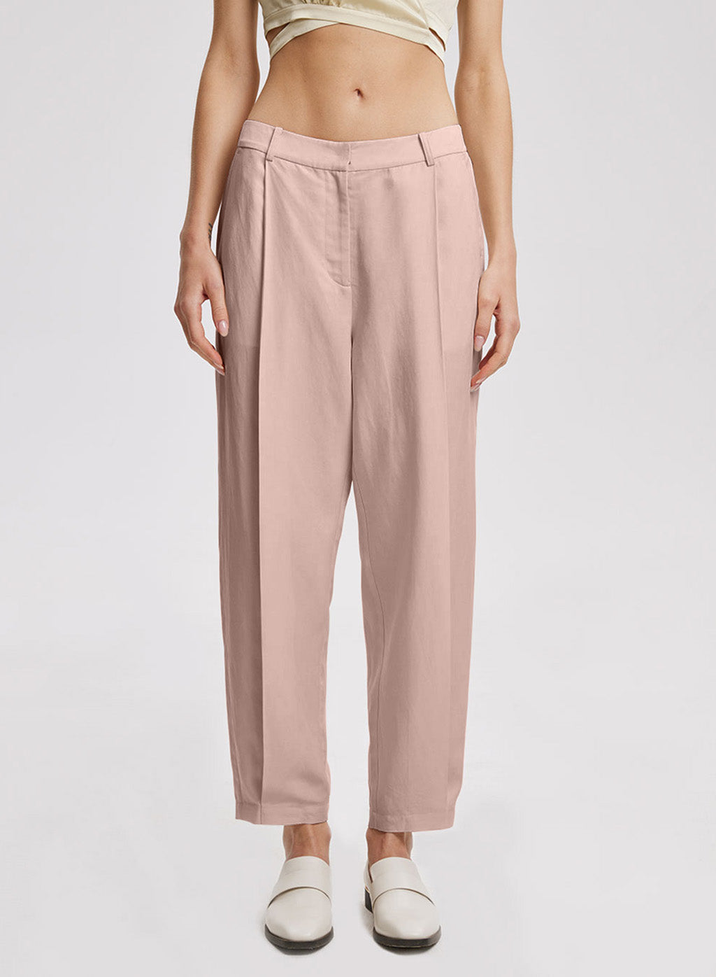 Basic Linen-Blend Pants