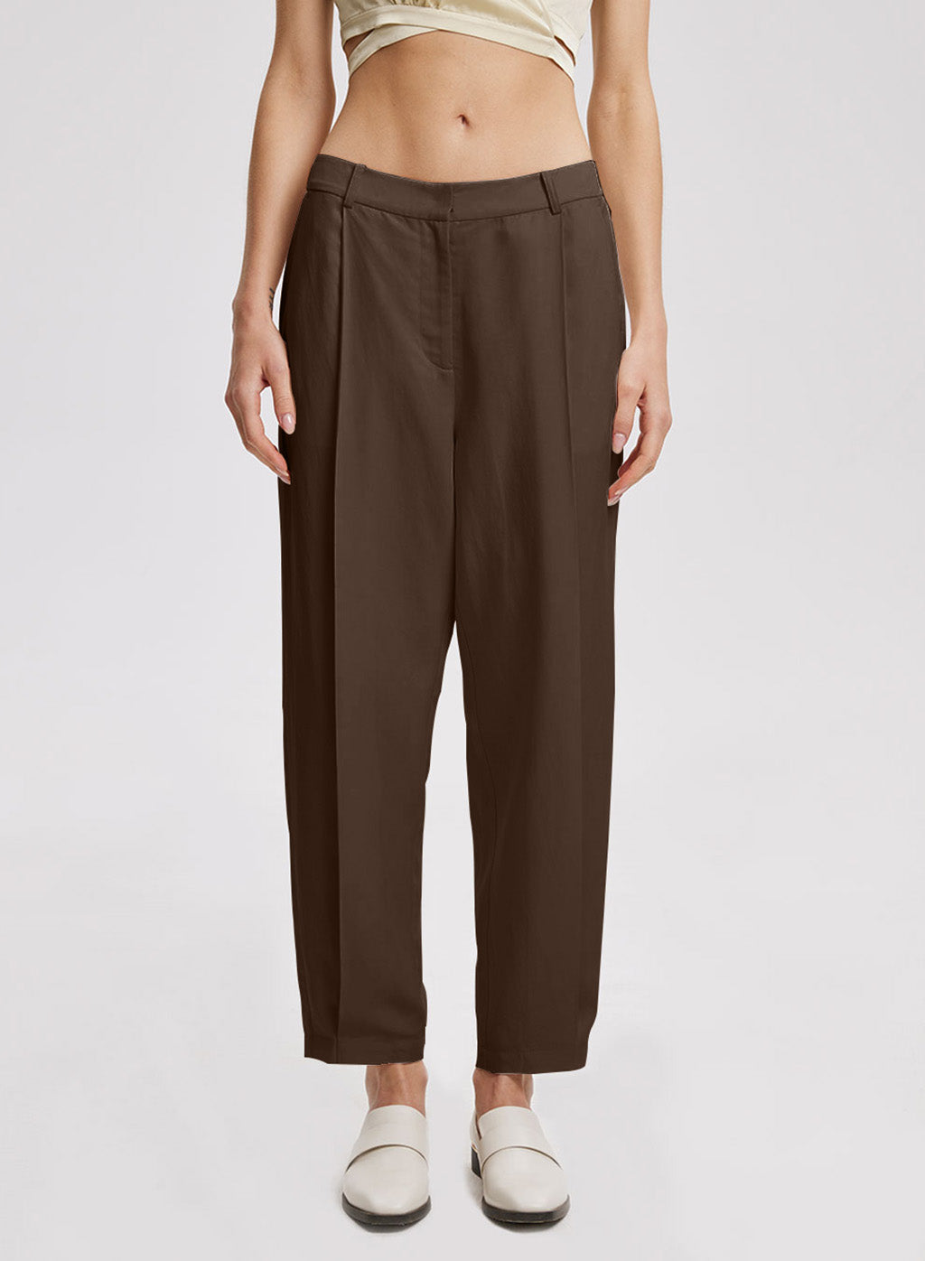 Basic Linen-Blend Pants