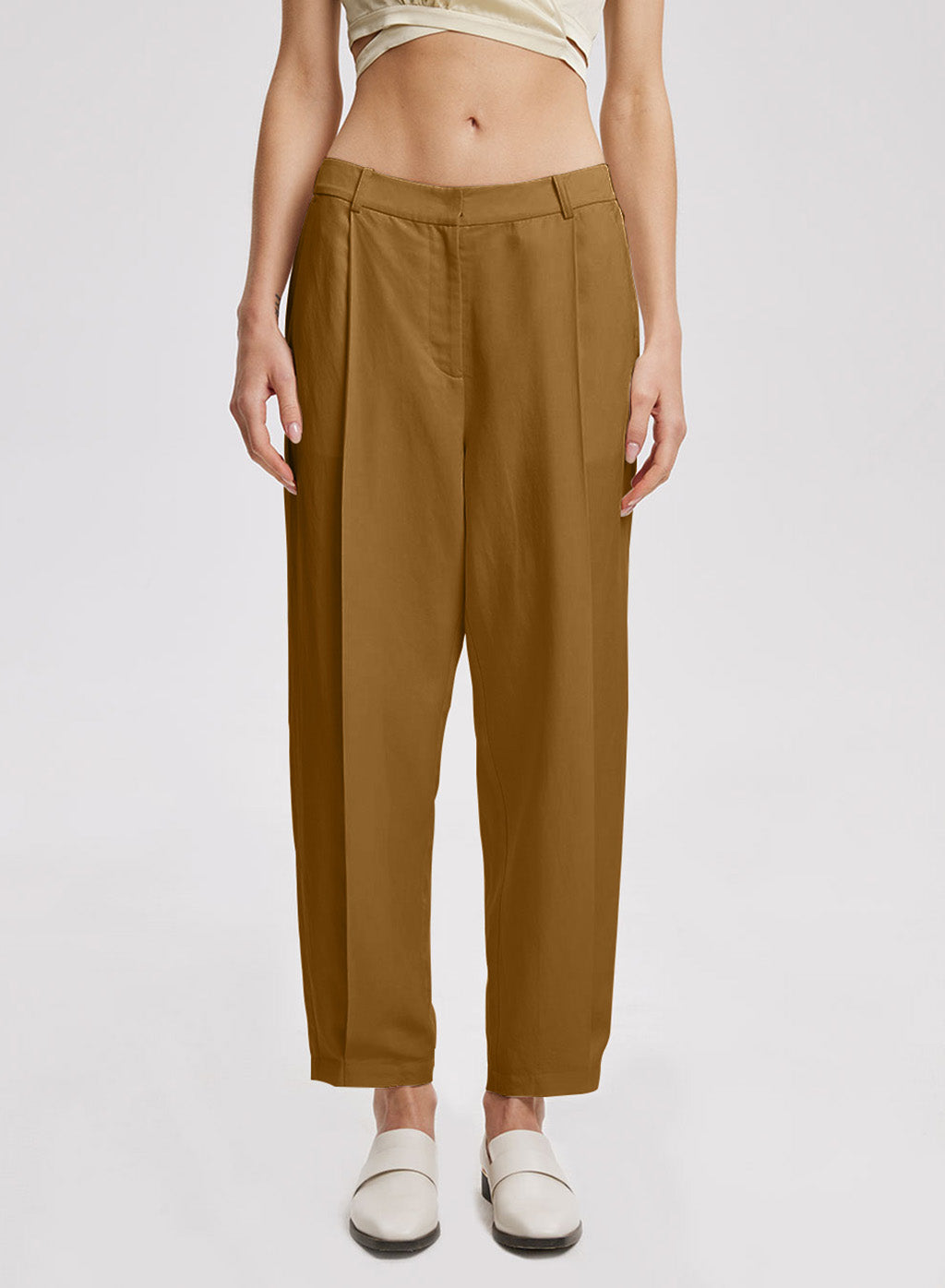 Basic Linen-Blend Pants