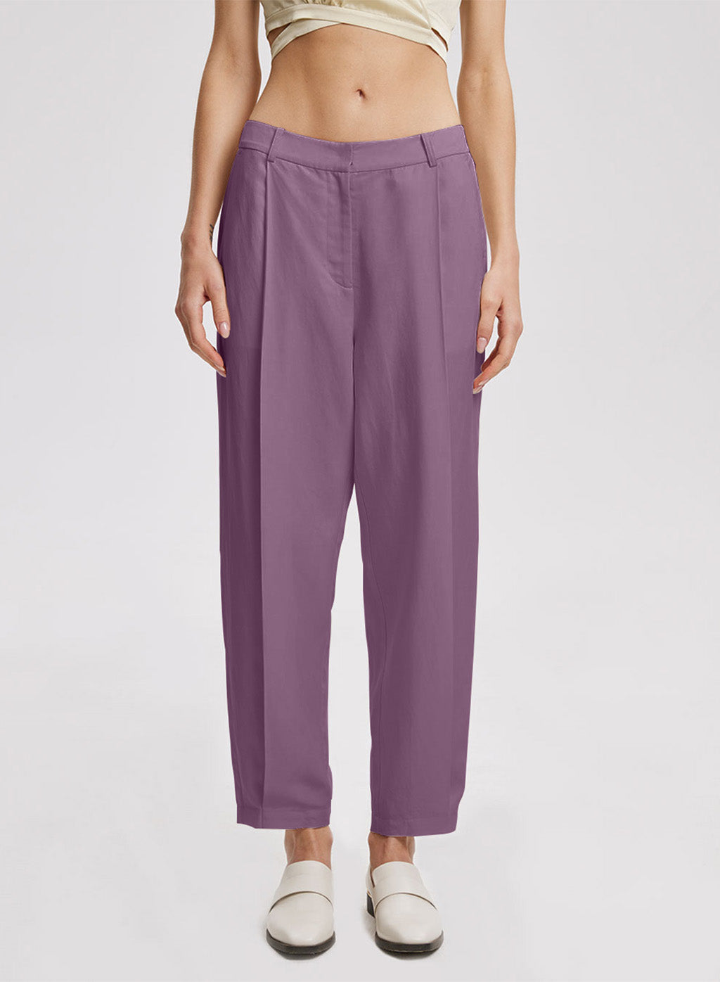 Basic Linen-Blend Pants