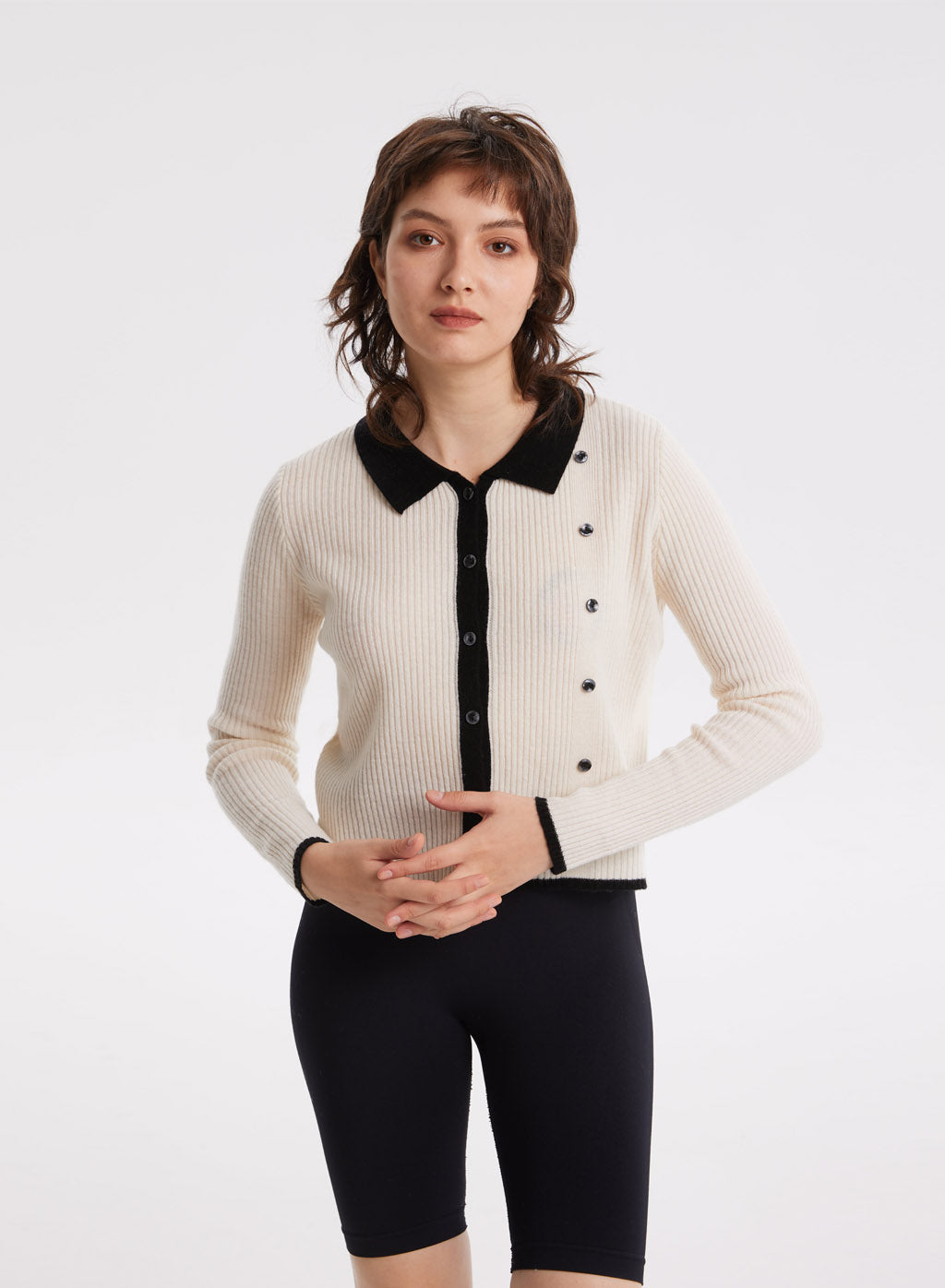 Button-detail Wool Sweater