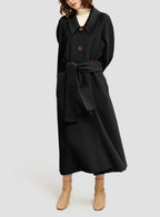 Buttoned Pure Camel Hair Coat