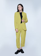 Basic Collarless Blazer Set