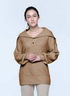 Anissa Button-detail Turtleneck