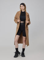 Lapel Belted Camel Hair Coat