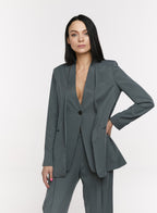 Basic Collarless Blazer