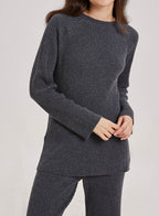 Soft Bottom Slit Cashmere Sweater