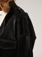 Ardmore Cropped Faux Leather Jacket