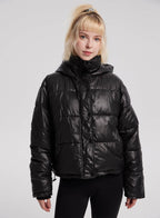 High Collar Short Bun Puff