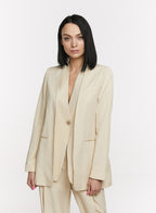 Basic Collarless Blazer