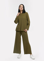 Amiable Rib-Knit Cashmere Pants