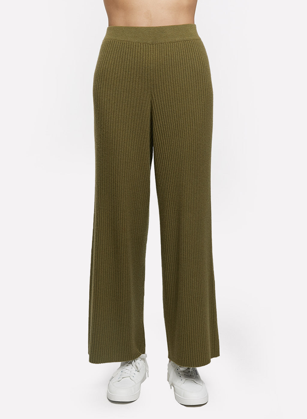Amiable Rib-Knit Cashmere Pants