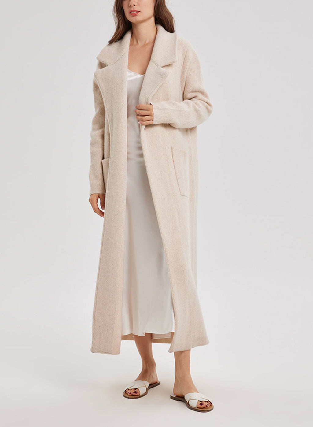 Downy Long Yak-Wool Coat