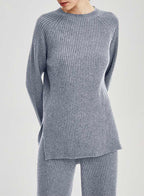 Soft Bottom Slit Cashmere Sweater
