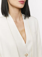 Basic Collarless Blazer Set