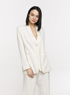 Basic Collarless Blazer