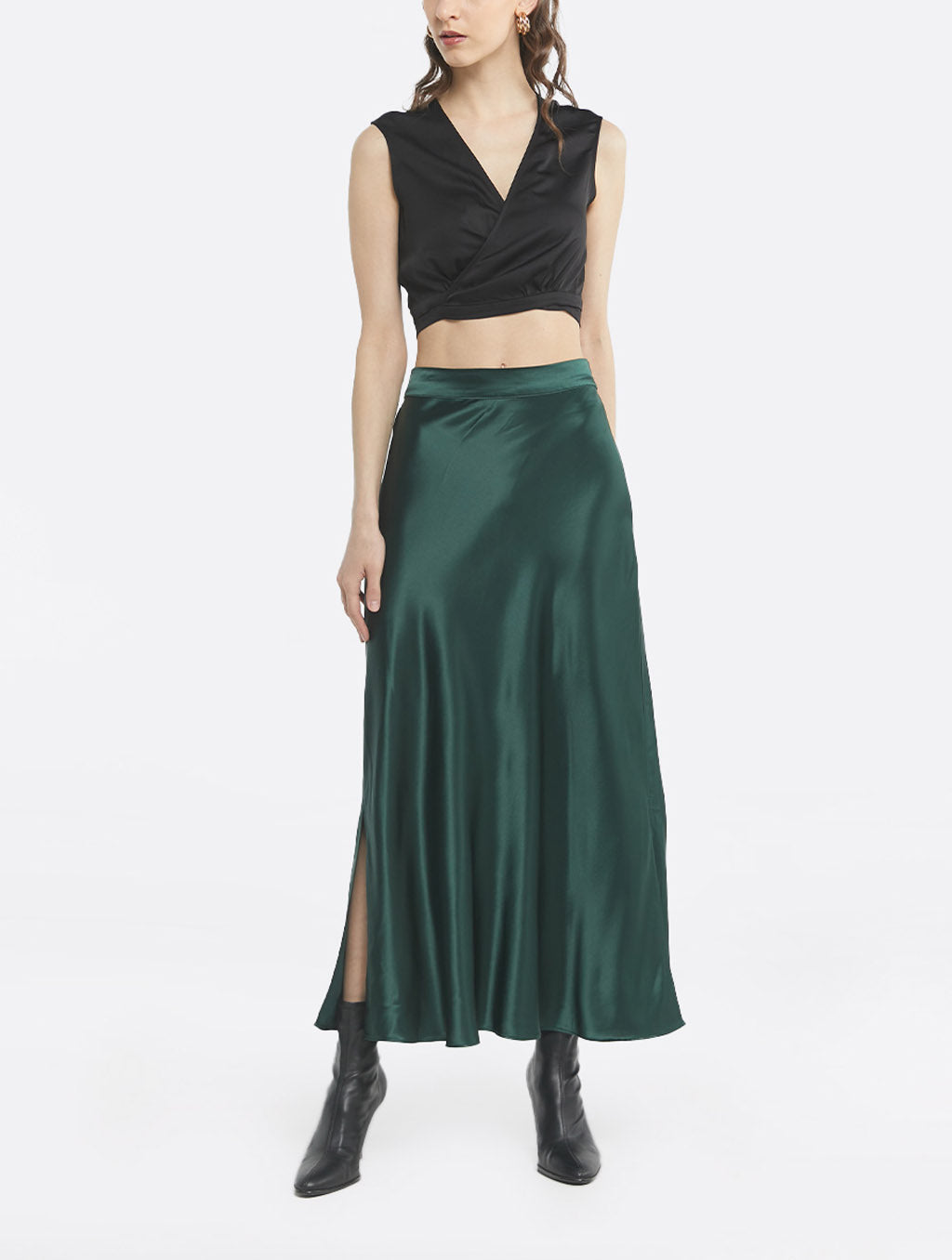 A-line Acetate Maxi Skirt
