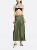 A-line Acetate Maxi Skirt