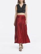 A-line Acetate Maxi Skirt