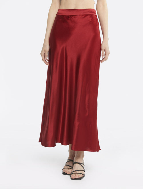 A-line Acetate Maxi Skirt