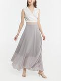 A-line Chiffon Maxi Skirt