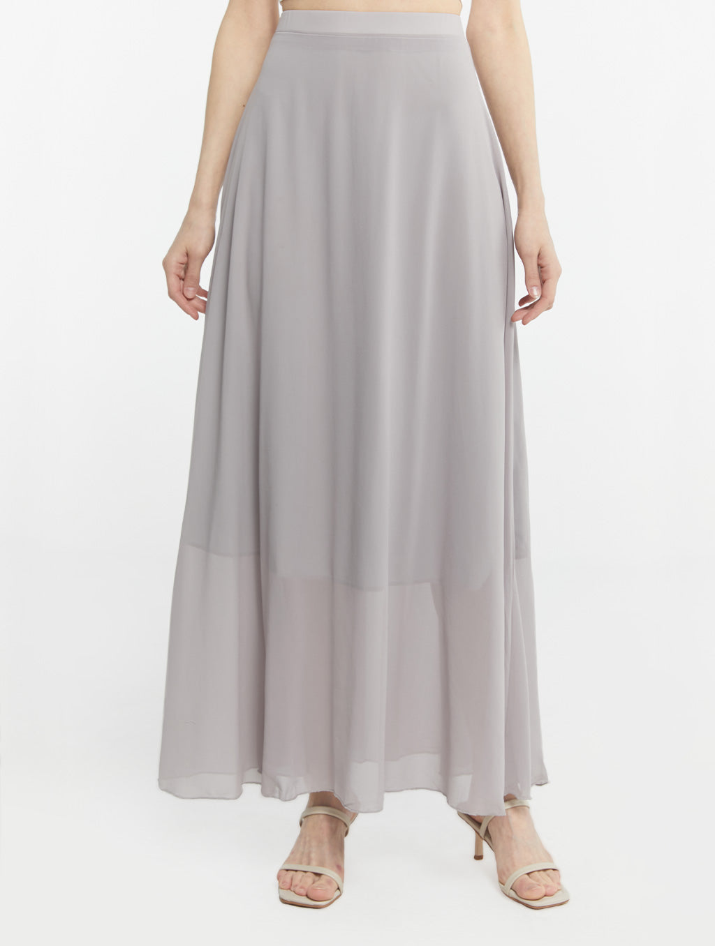A-line Chiffon Maxi Skirt