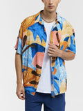 Abstract Print Short-Sleeve Shirt