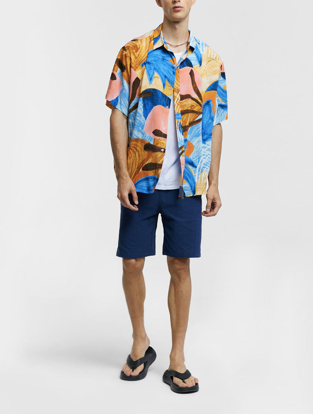 Abstract Print Short-Sleeve Shirt
