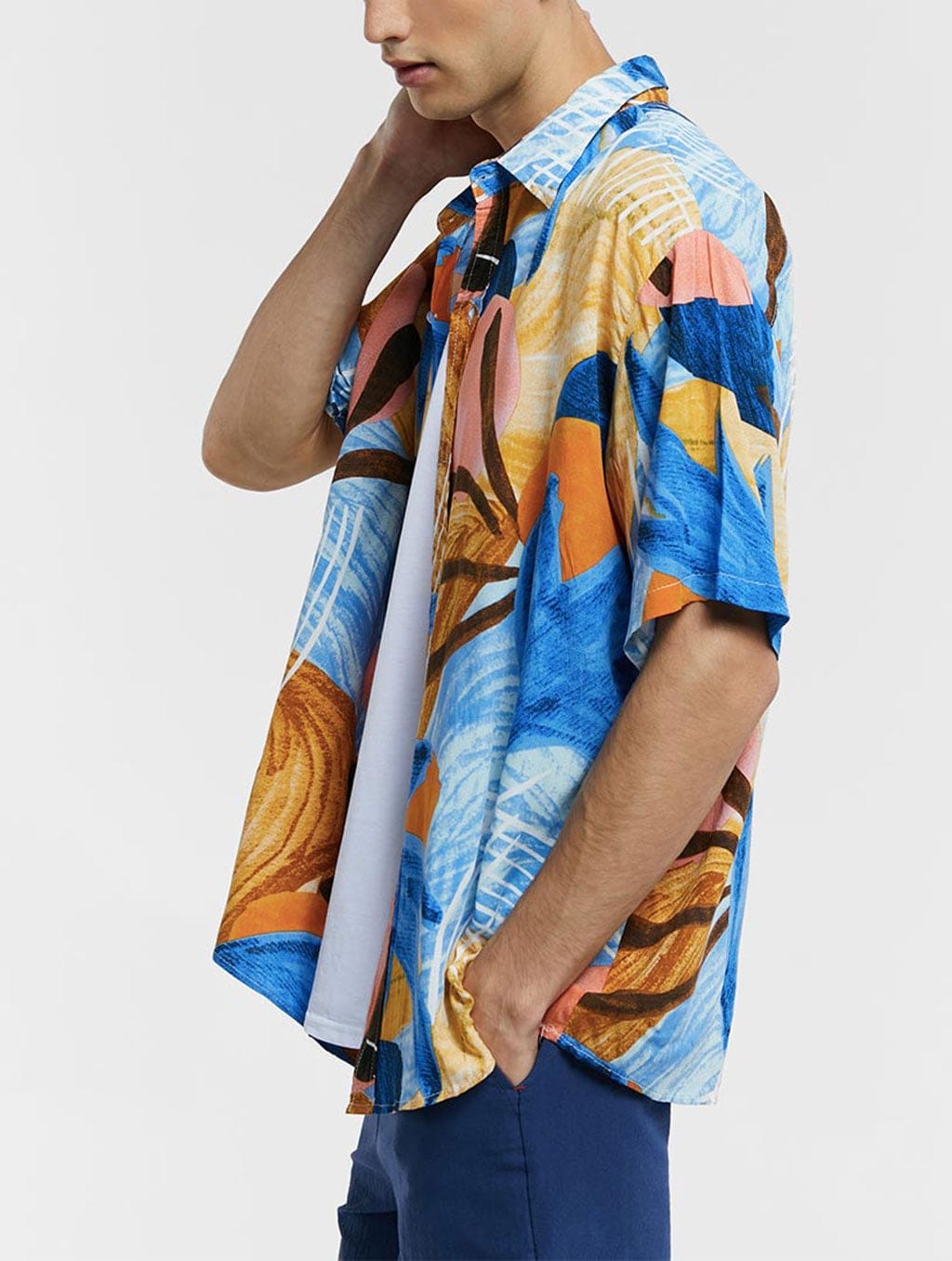 Abstract Print Short-Sleeve Shirt